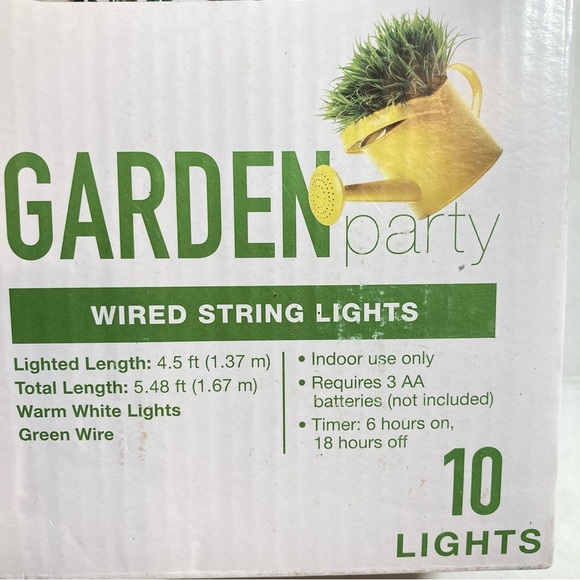 NIB GARDEN PARTY Cactus Wired String Lights Set Home Party Decor Indoor 4.5 Ft - Picture 5 of 10